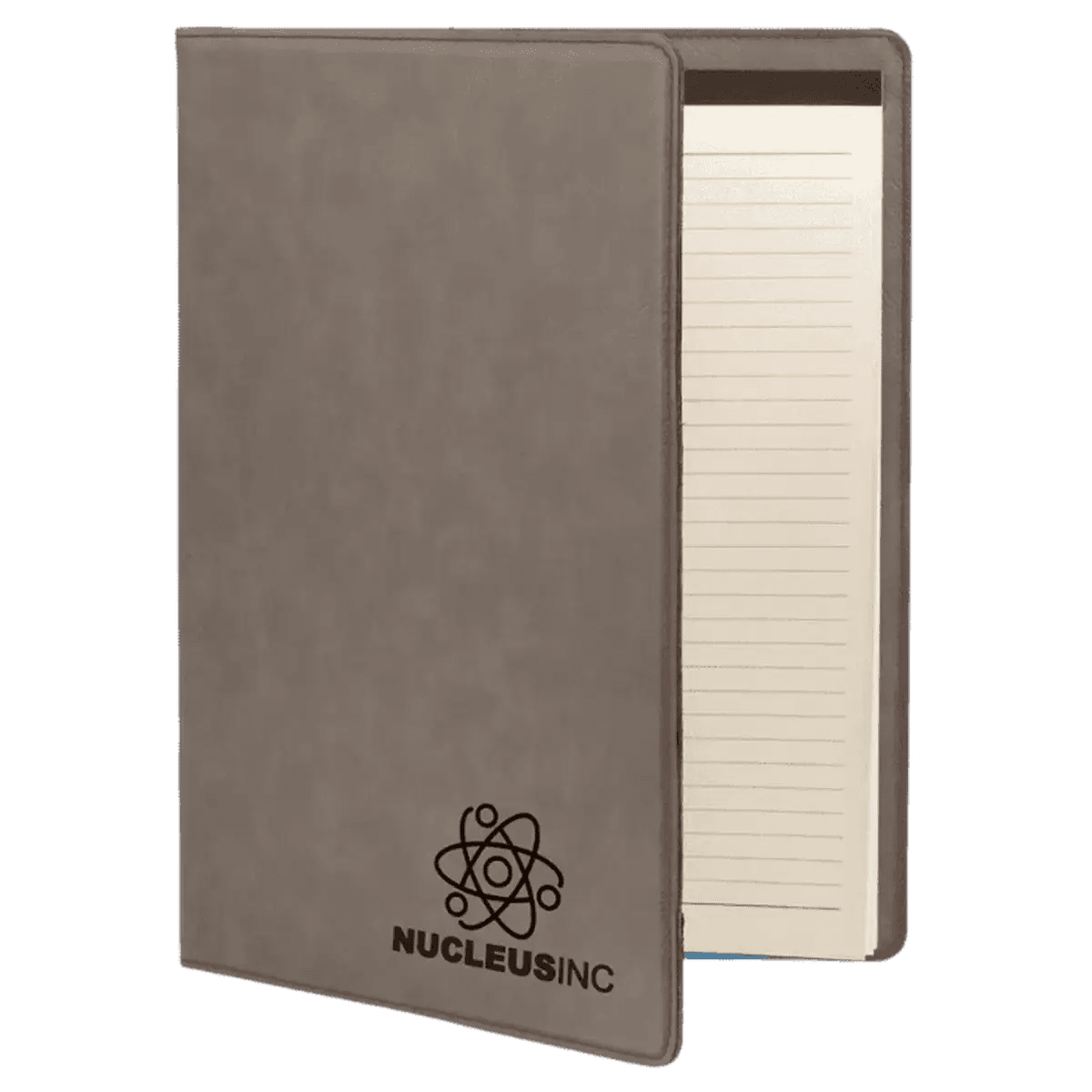Personalized Portfolios with Zipper and Notepad - Gray