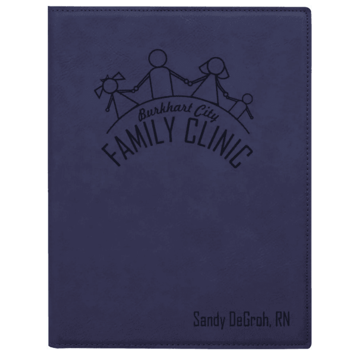 Personalized Portfolios with Zipper and Notepad - Rustic/Gold