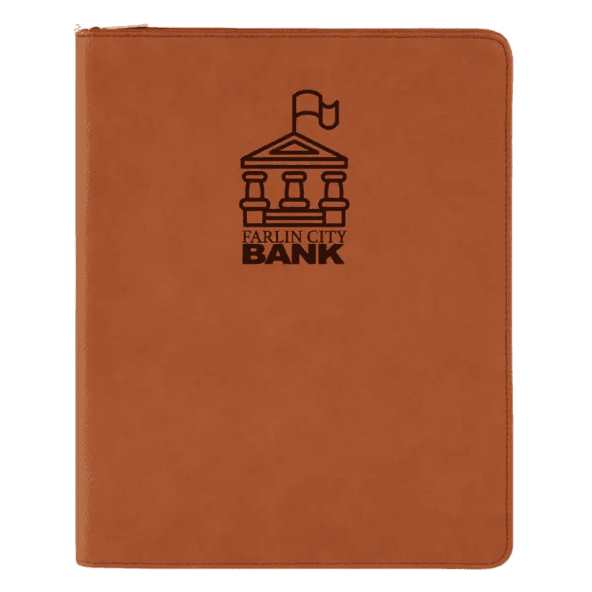 Personalized Portfolios with Zipper and Notepad - Rawhide