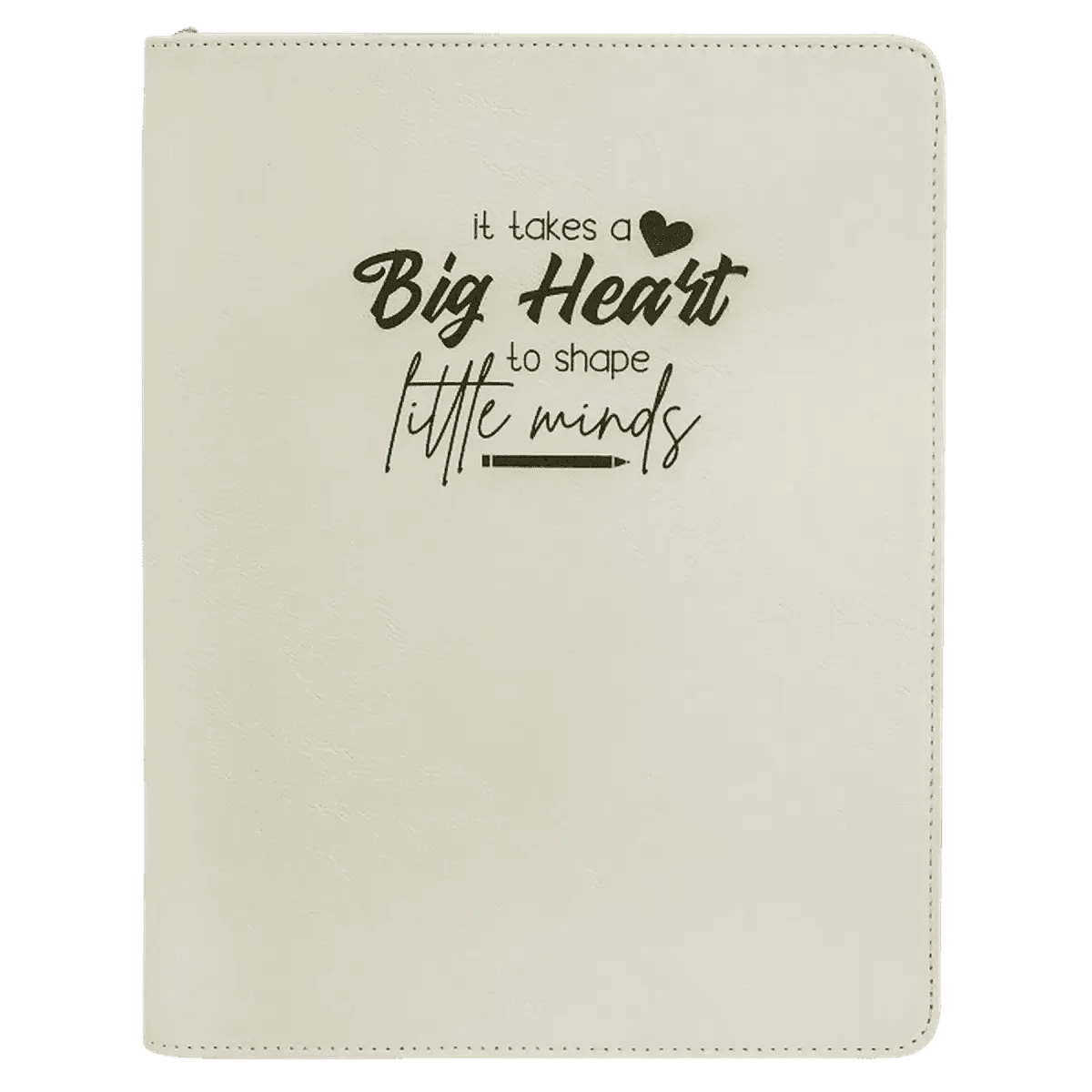 Personalized Portfolios with Zipper and Notepad - White