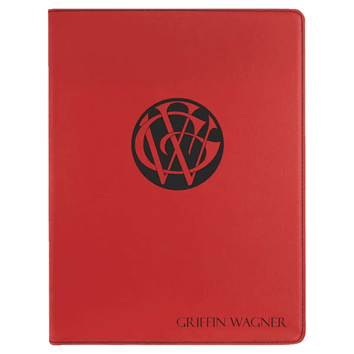 Personalized Portfolios with Zipper and Notepad - Red