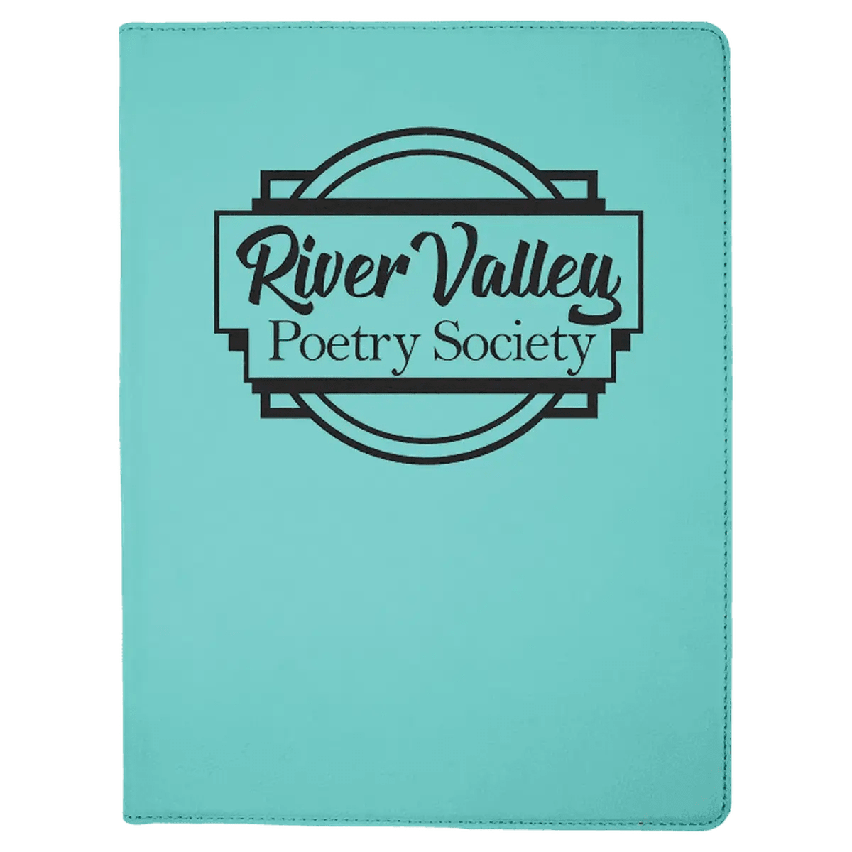 Personalized Portfolios with Zipper and Notepad - Teal