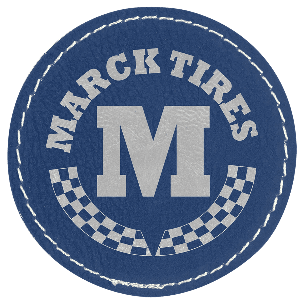 Personalized Self - Adhesive Patches - Heat Transfer - Blue/Silver