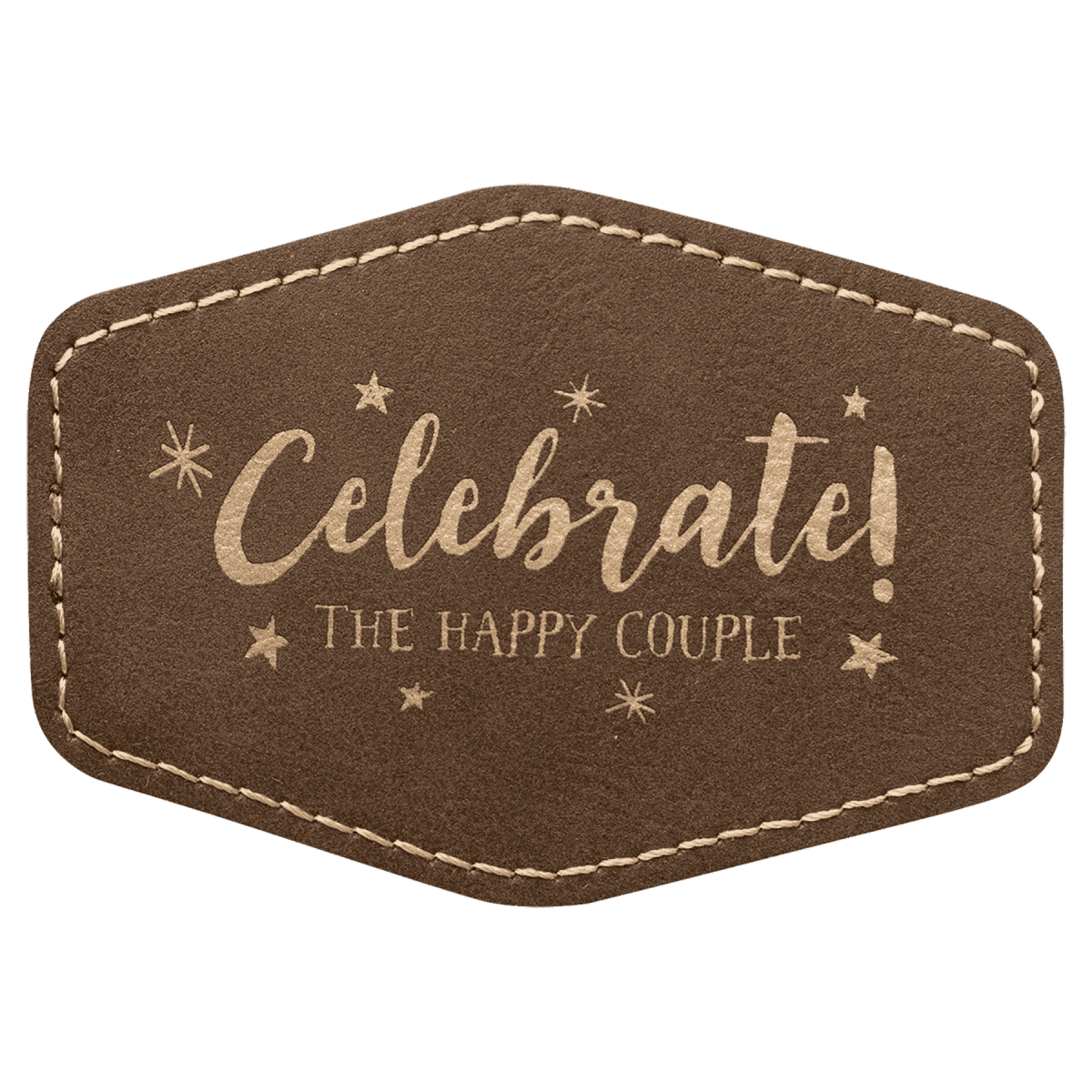 Personalized Self - Adhesive Patches - Heat Transfer - Rustic/Gold