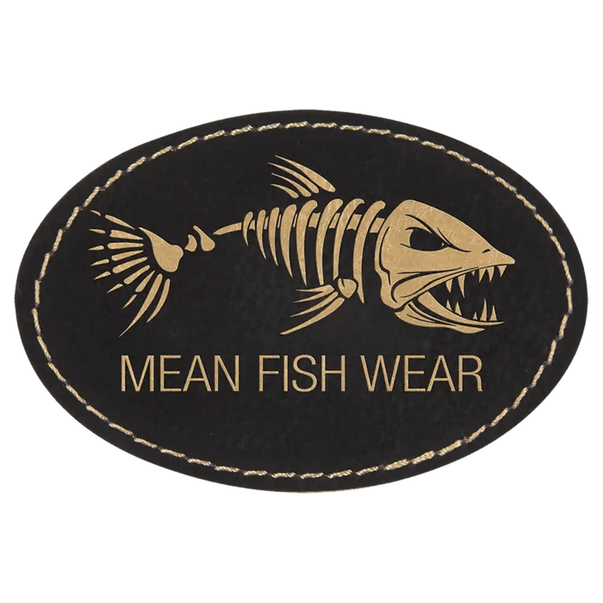 Personalized Self - Adhesive Patches - Heat Transfer - Black/Gold