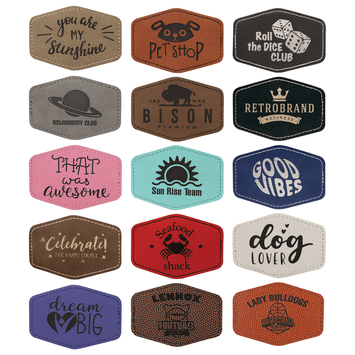 Personalized Self - Adhesive Patches - Heat Transfer - Light Brown