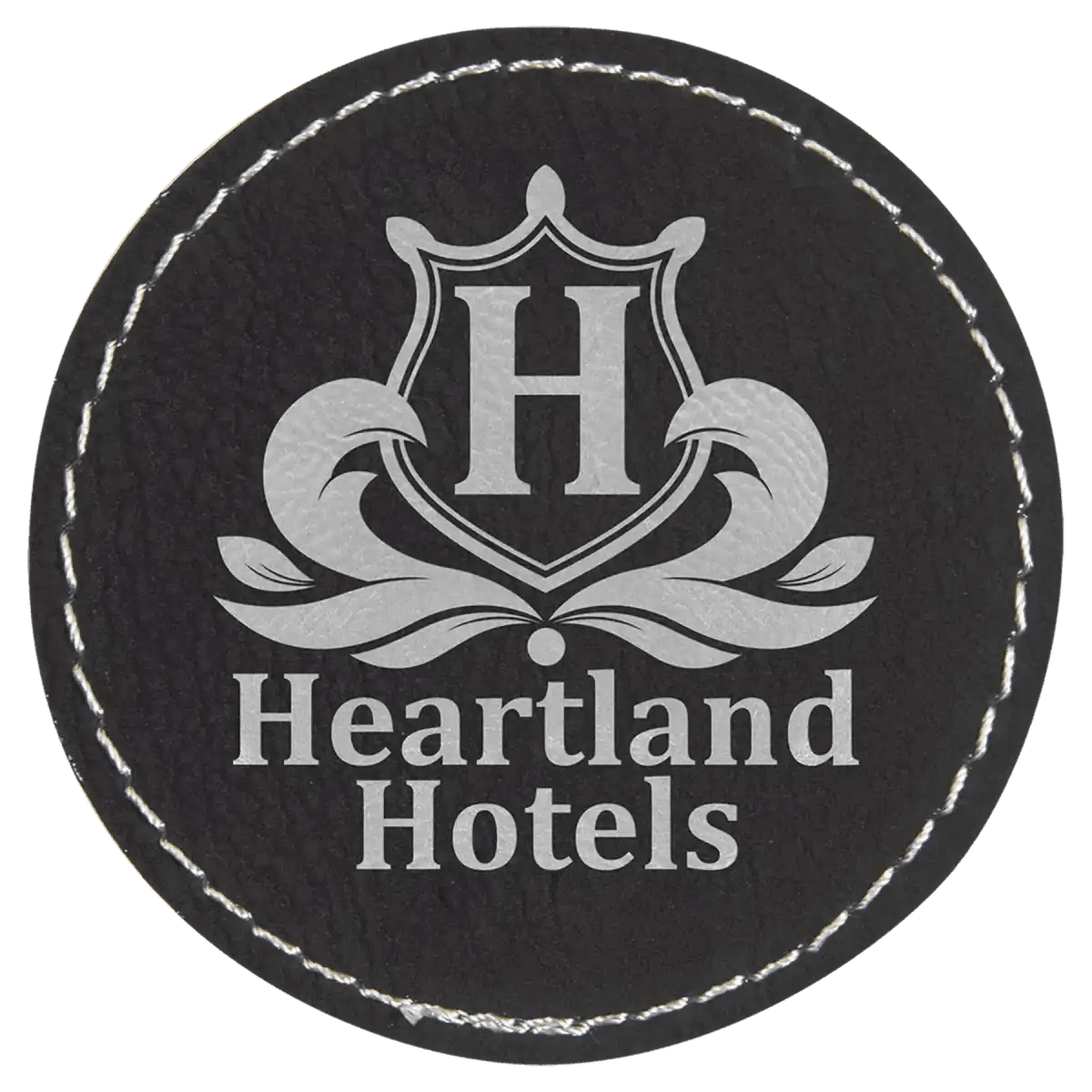 Personalized Self - Adhesive Patches - Heat Transfer - Black/Silver