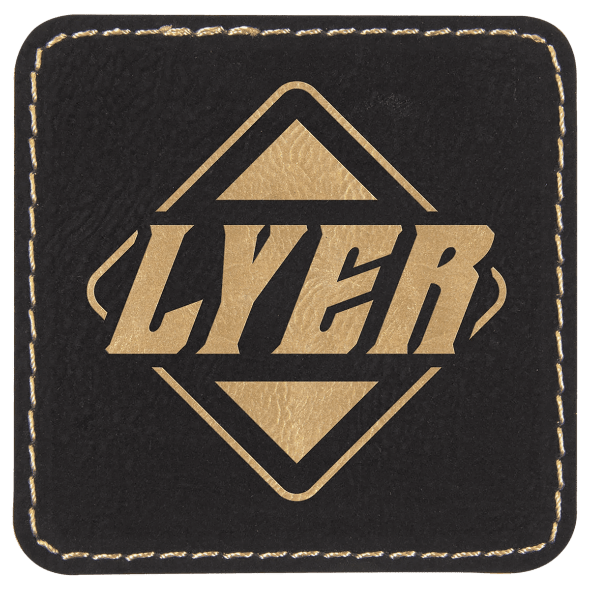 Personalized Self - Adhesive Patches - Heat Transfer - Black/Gold