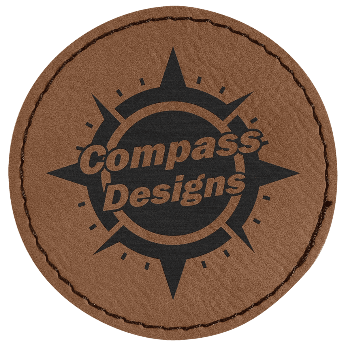 Personalized Self - Adhesive Patches - Heat Transfer - Dark Brown