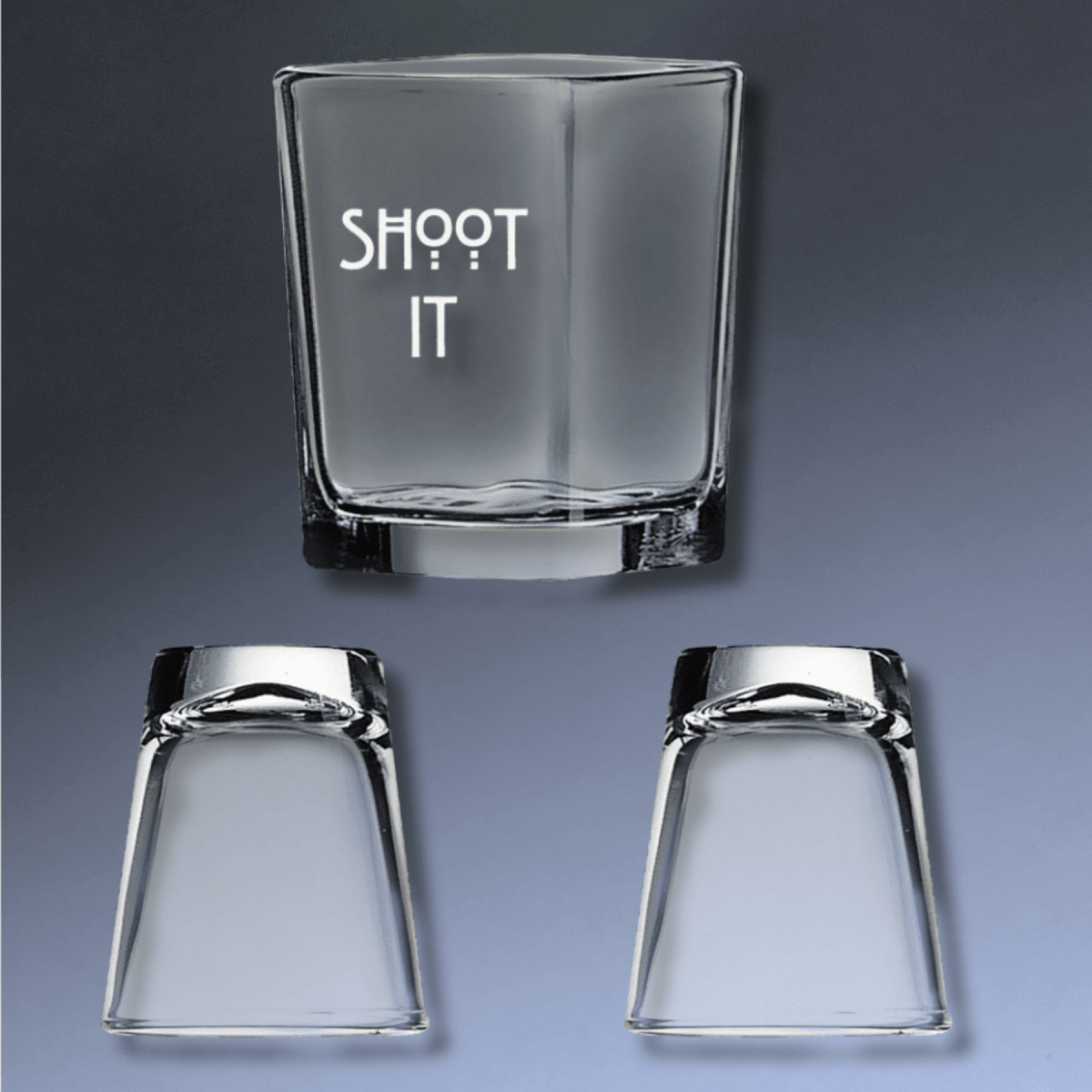 Personalized Shot Glass - Square or Round with Custom Engraving - Round