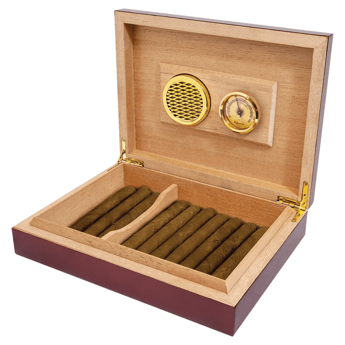 Personalized Spanish Cedar Humidor with Hygrometer - 