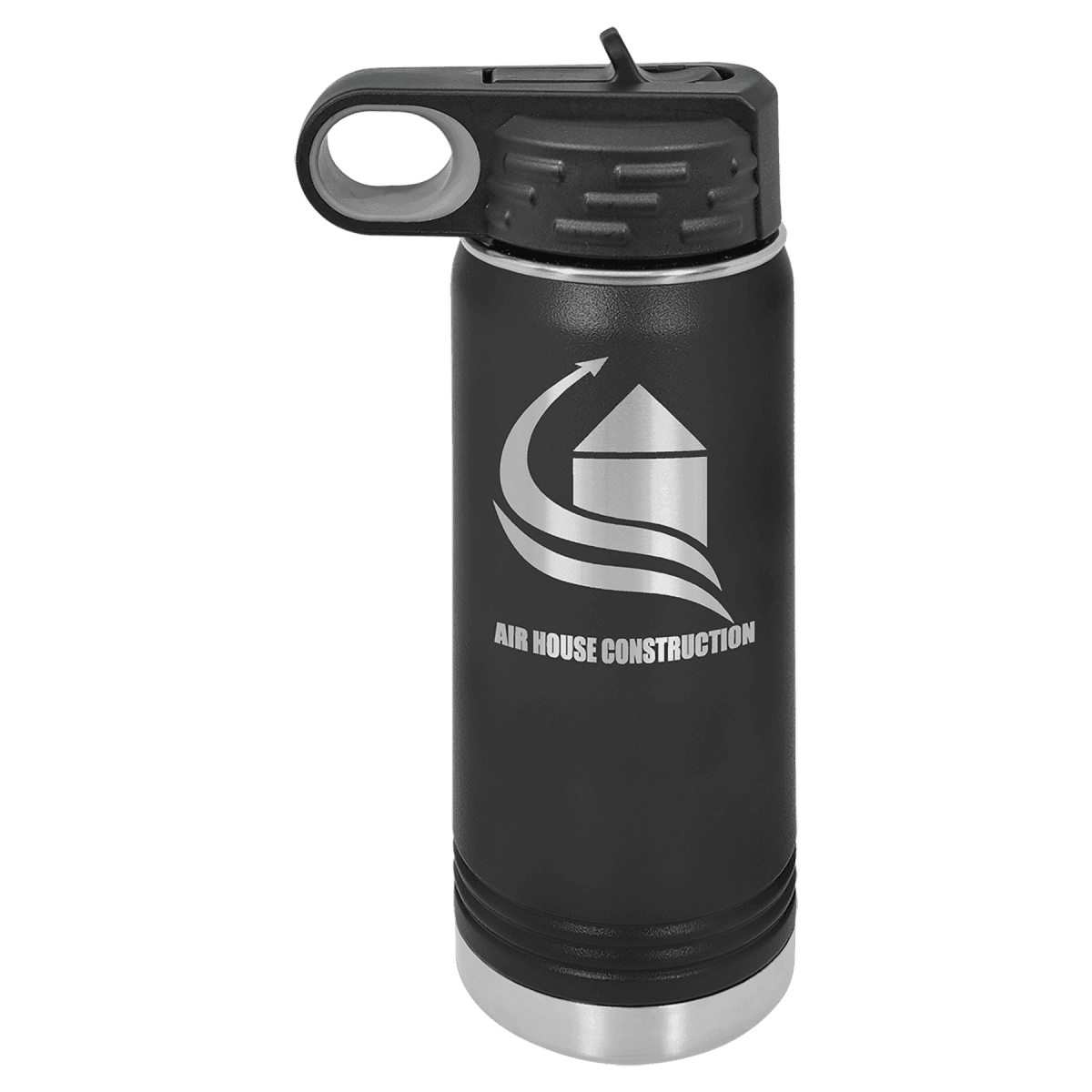 Personalized Water Bottles – 2X Polar Camel Drinkware - Black