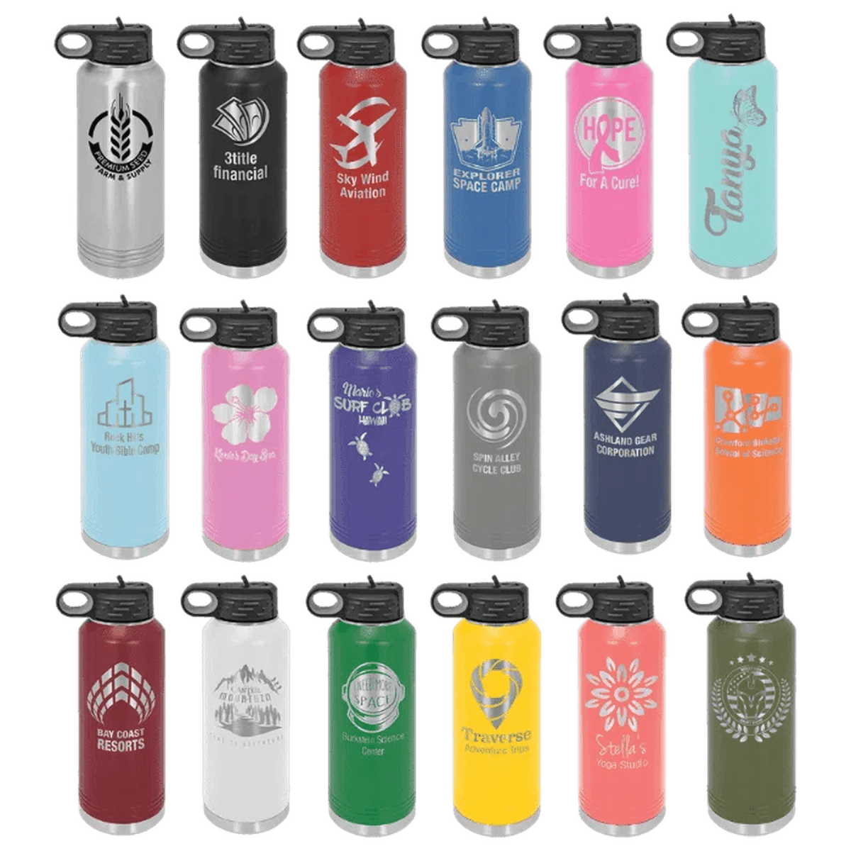 Personalized Water Bottles – 2X Polar Camel Drinkware - Stainless