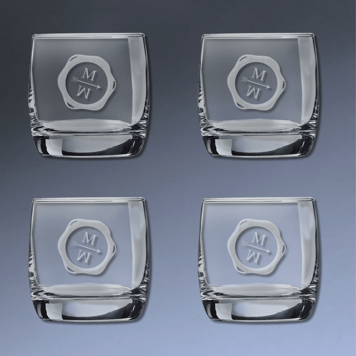 Personalized Whiskey Glass - Laser Etched Cocktail or Juice Glassware - Classic