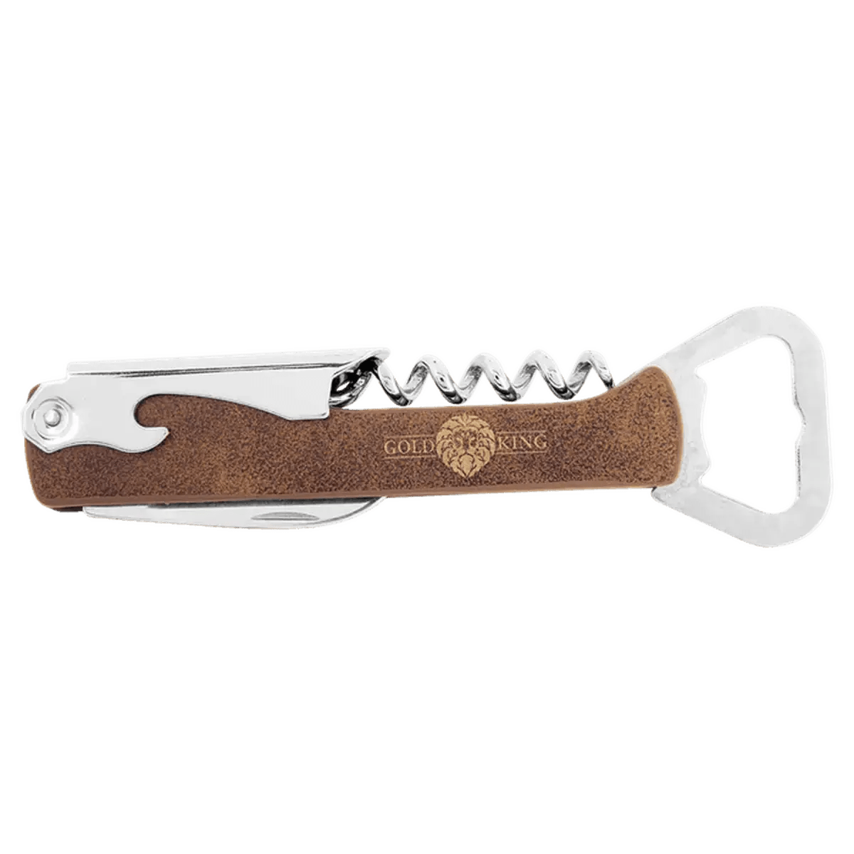 Personalized Wine Bottle Opener Multi - Tool and Corkscrew - Black/Silver