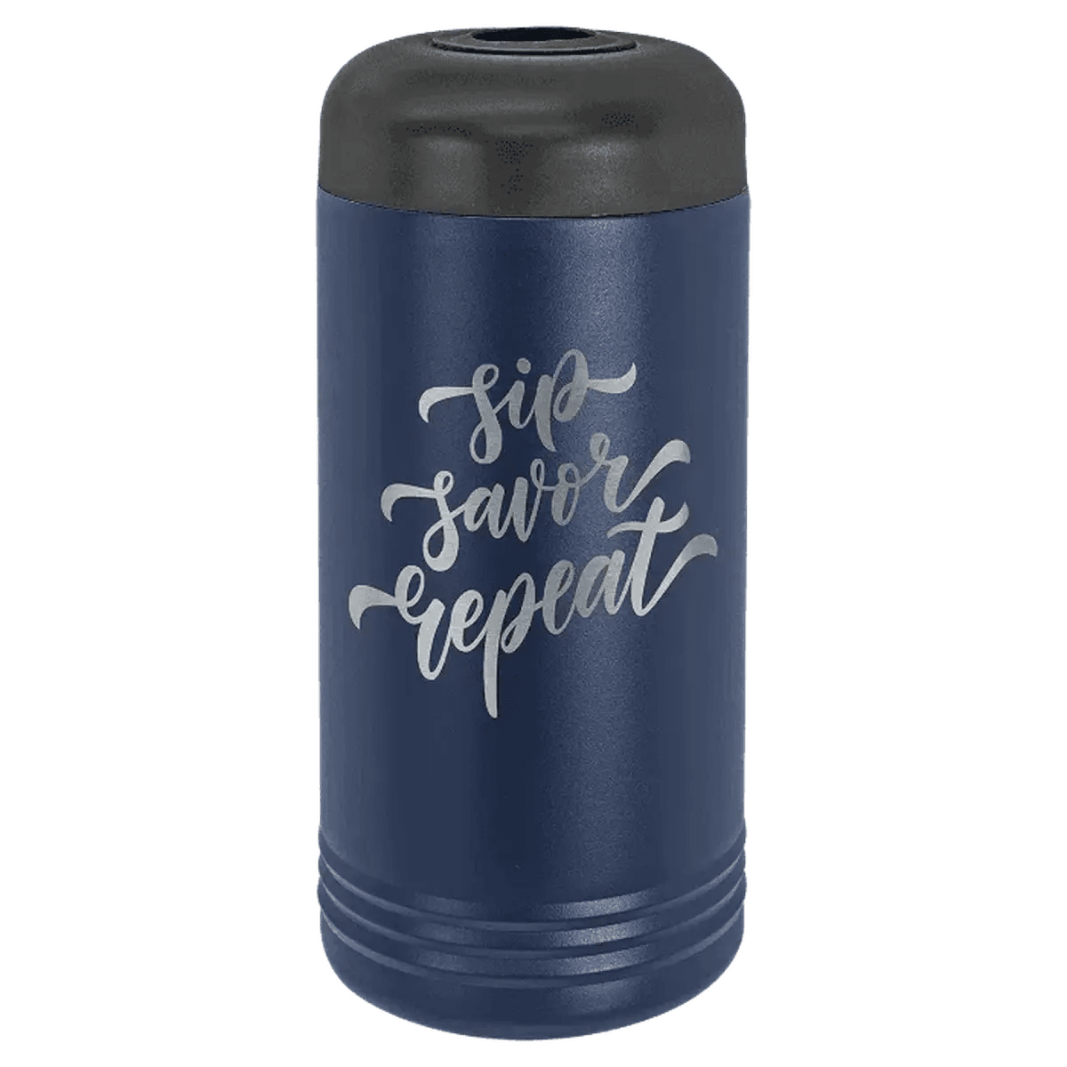 Personalized Wine Chillers - Vaccuum Insulated Polar Camel Wine Cooler - Navy Blue