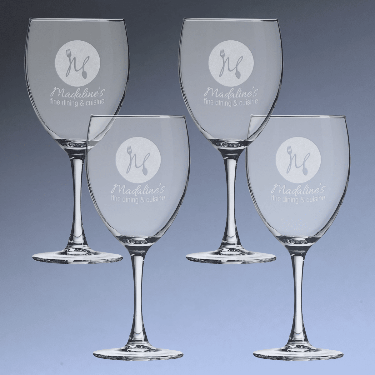 Personalized Wine Glasses – Engraved Polar Camel Stemware - 10.5 oz.