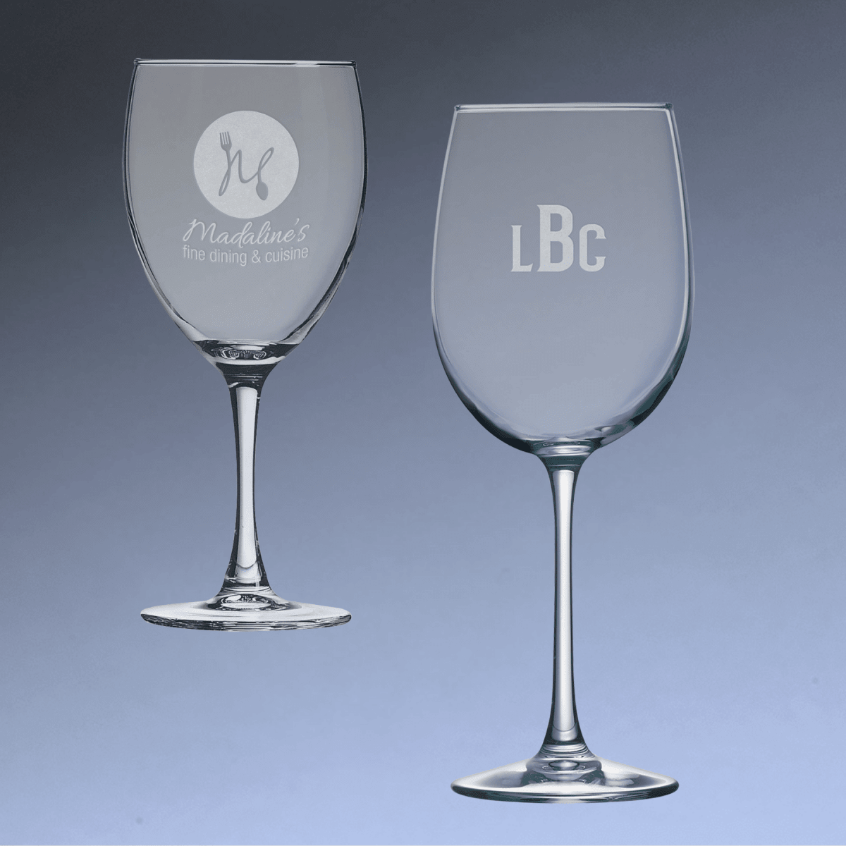 Personalized Wine Glasses – Engraved Polar Camel Stemware - 10.5 oz.