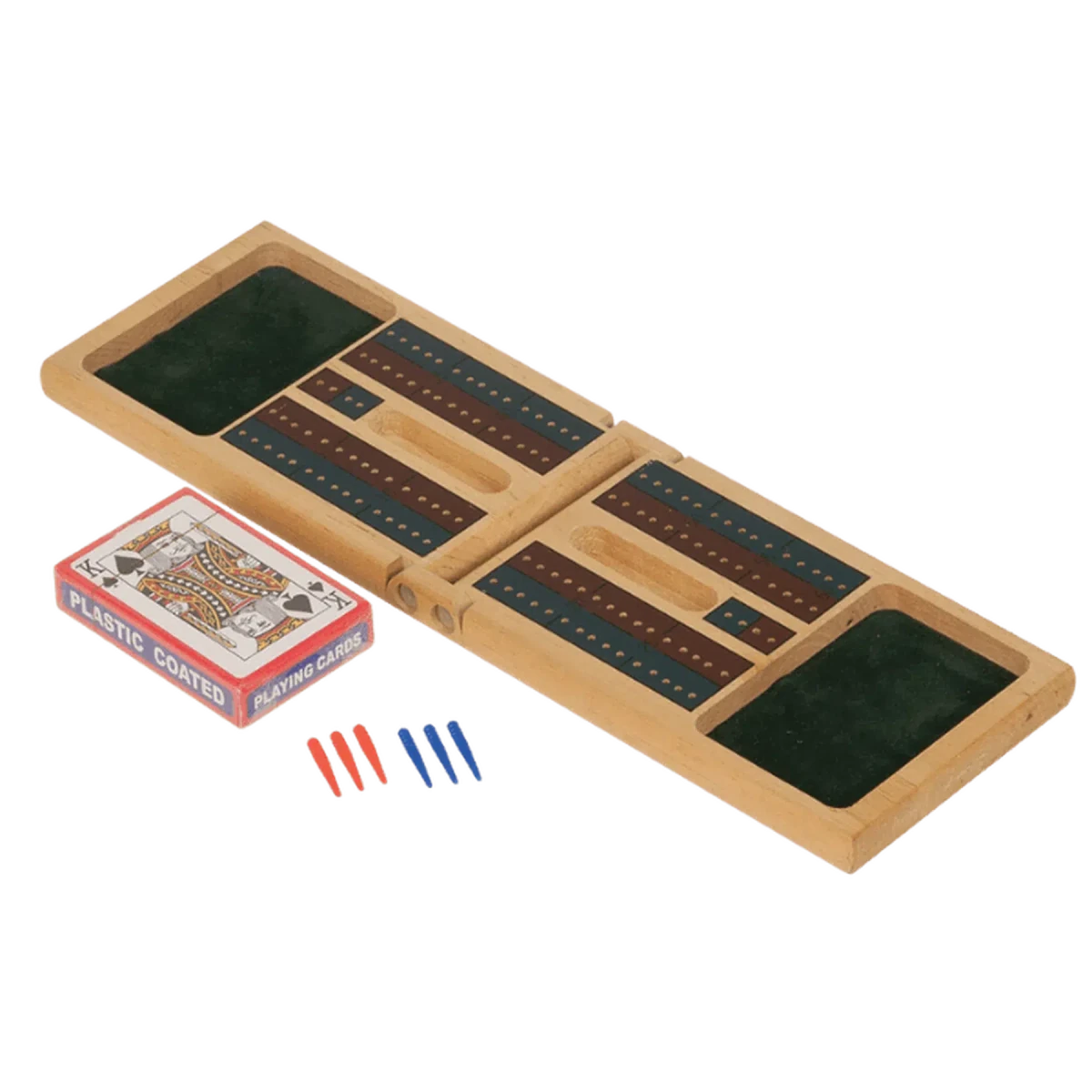 Personalized Wood Cribbage Game Set with Custom Engraving - 7 1/4"(L) x 1 3/8"(H) x 4 1/4(W)