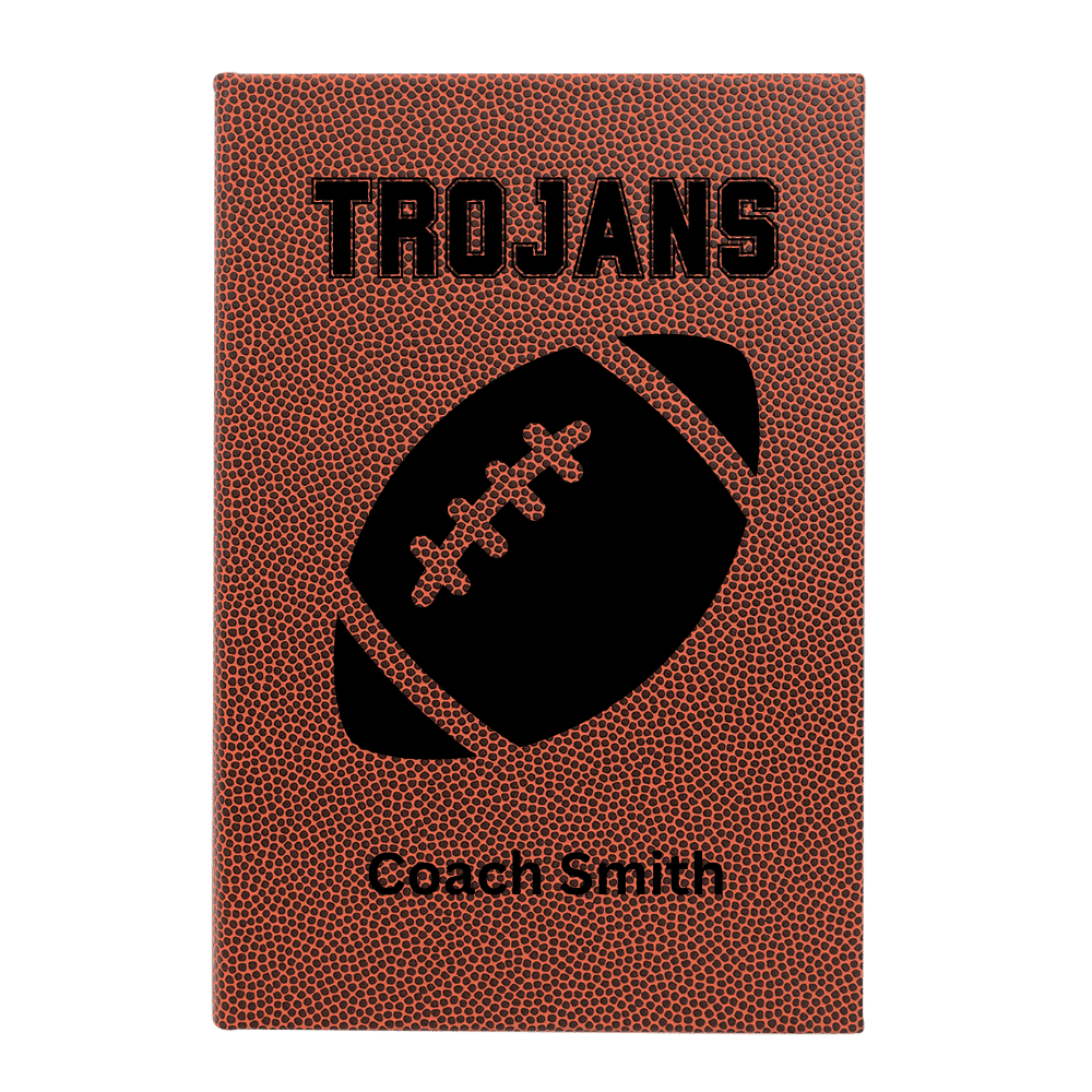Personalized Writing Journals in Leatherette or Cork - Football