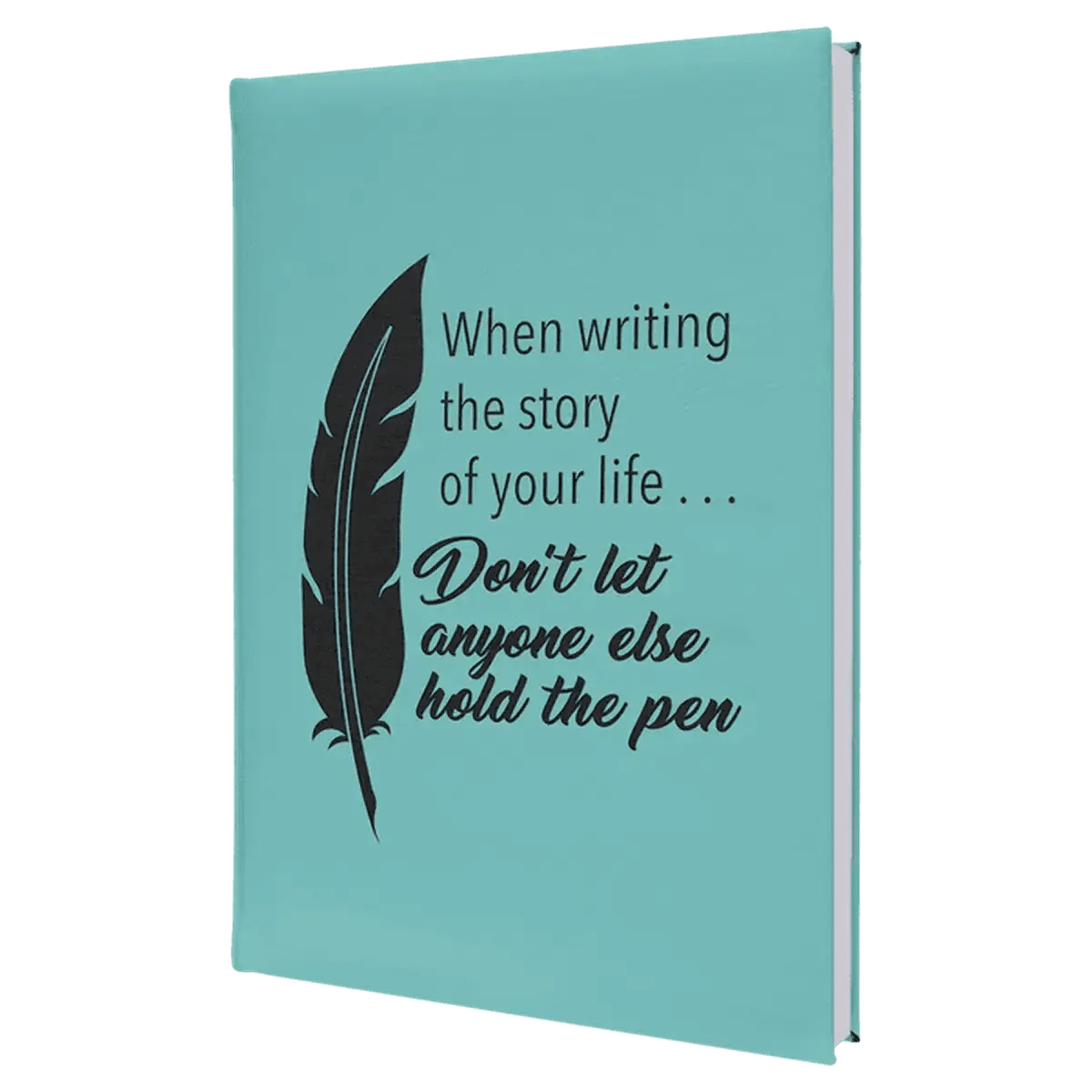 Personalized Writing Journals in Leatherette or Cork - Teal