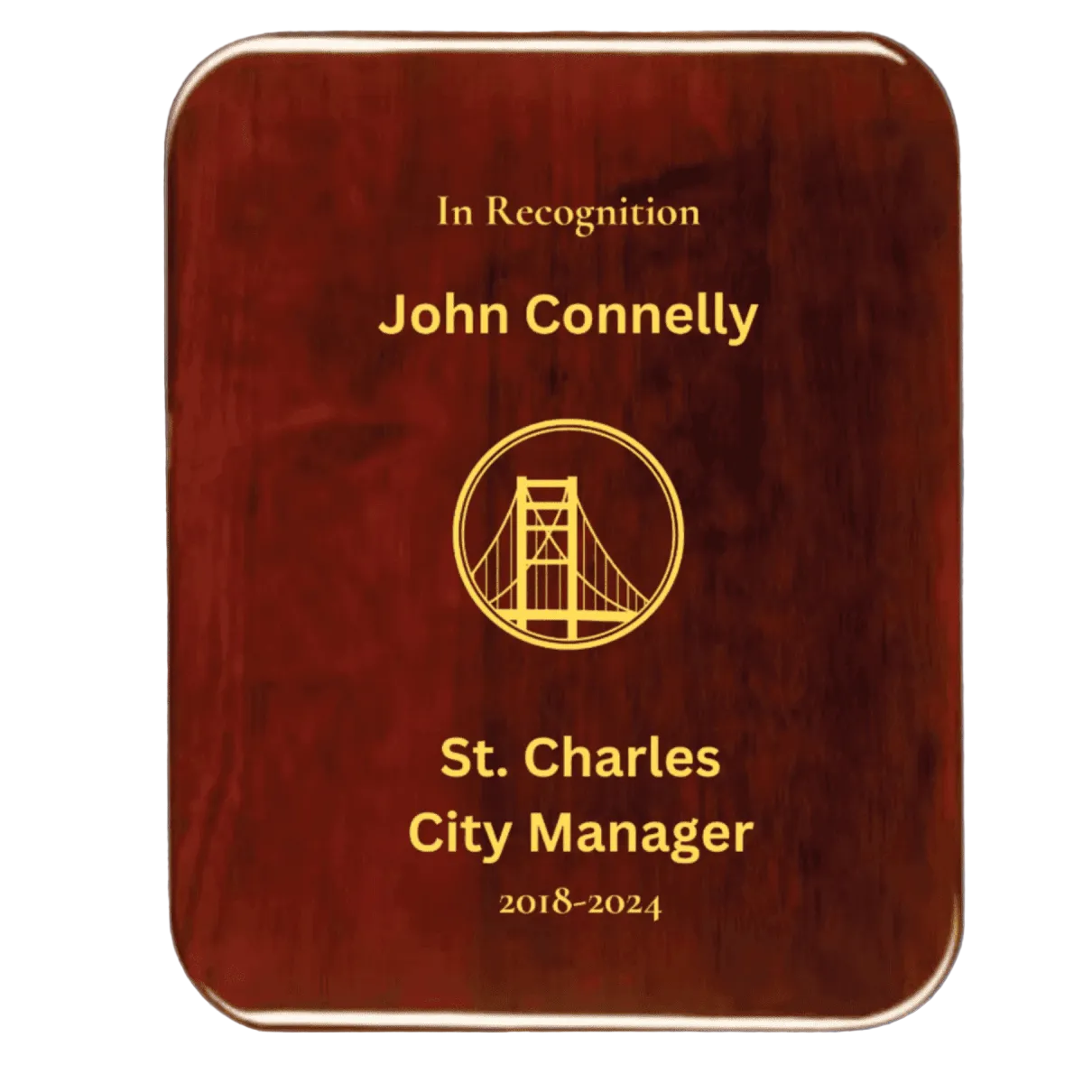 Piano Finish Teakwood Plaque Boards for Custom Awards and Displays - Rosewood Piano Finish