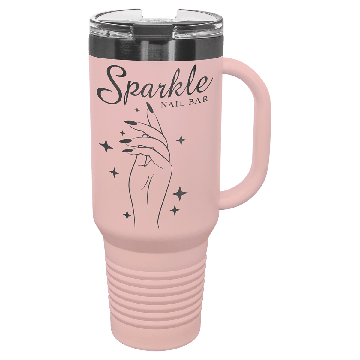 Polar Camel Ion Plated Tumblers and Water Bottles - Blush/Ghost Black Engraving