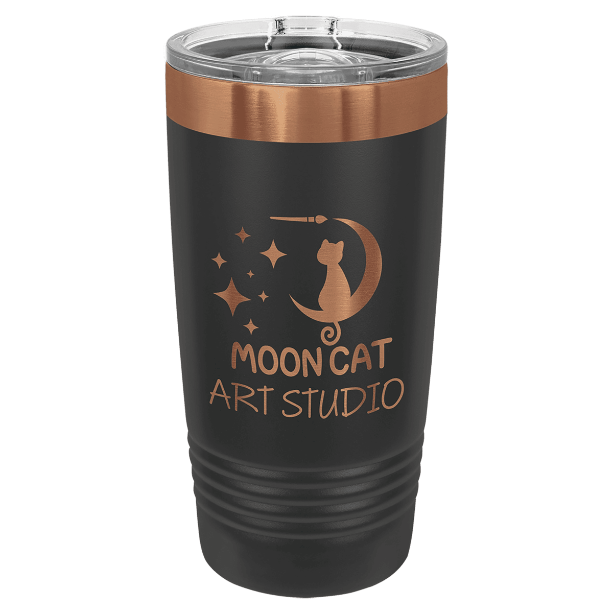Polar Camel Ion Plated Tumblers and Water Bottles - Black/Rose Gold Engraving