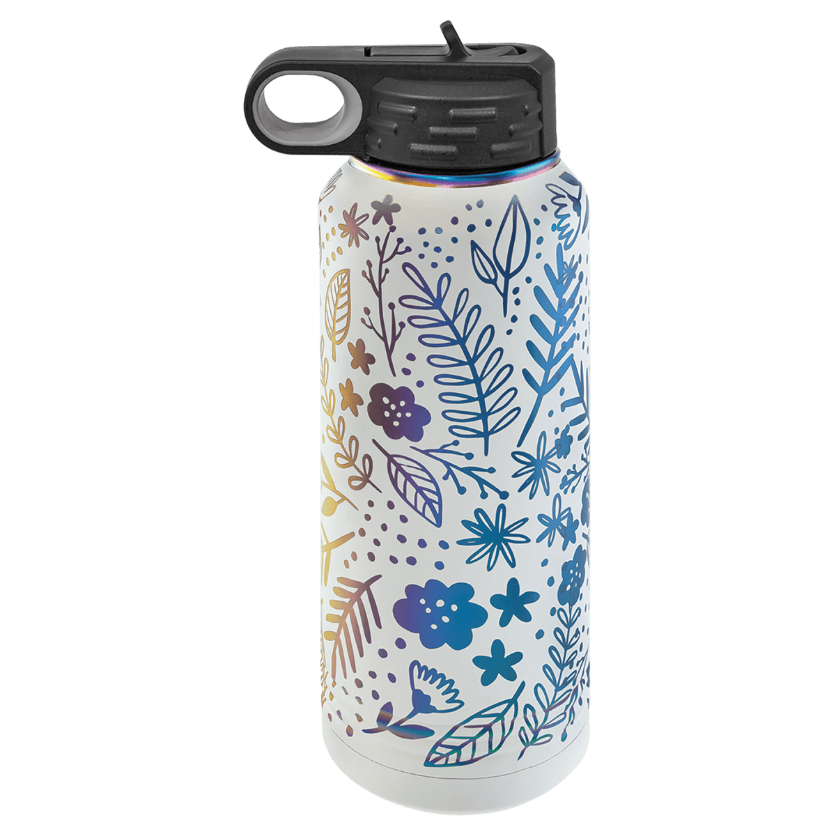 Polar Camel Ion Plated Tumblers and Water Bottles - White/Prism Engraving