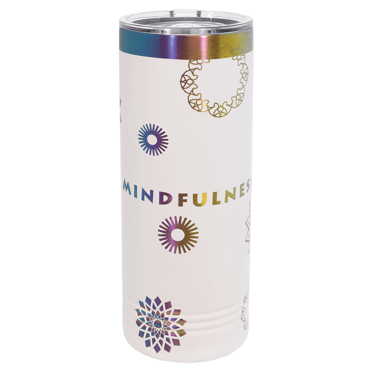 Polar Camel Ion Plated Tumblers and Water Bottles - White/Prism Engraving