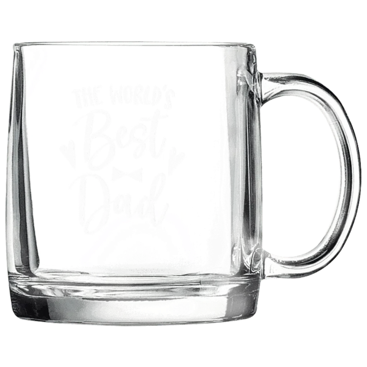 Polar Camel Personalized Glass Coffee Mug with Handle - LightForce Laser Engraving, LLC