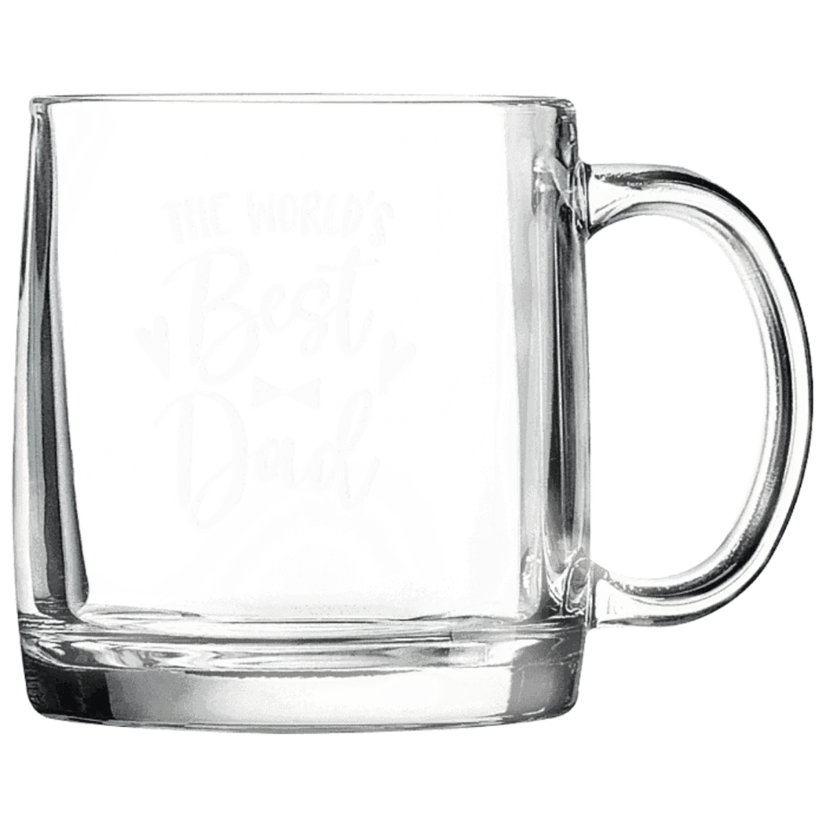 Polar Camel Personalized Glass Coffee Mugs - Square