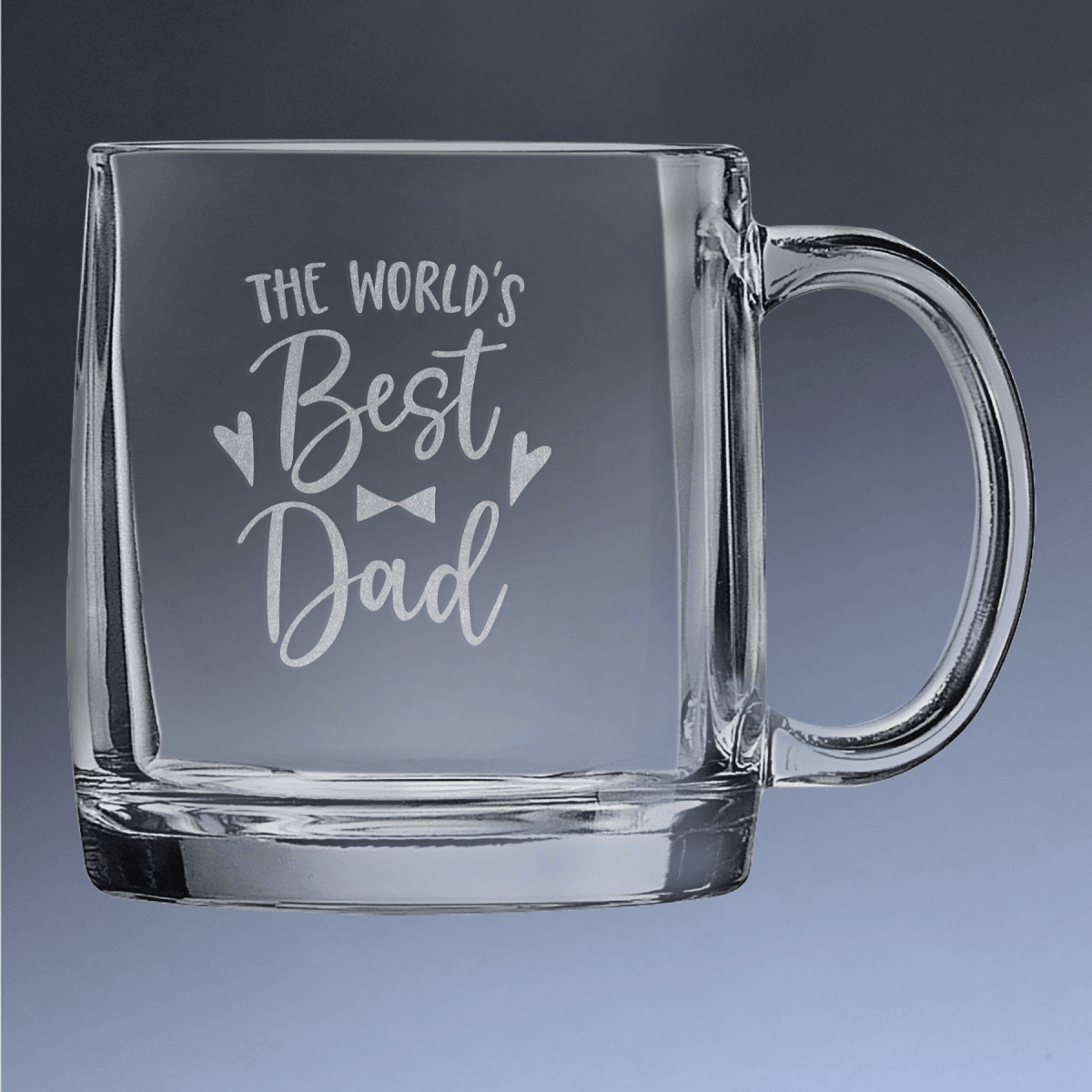 Polar Camel Personalized Glass Coffee Mugs - Footed