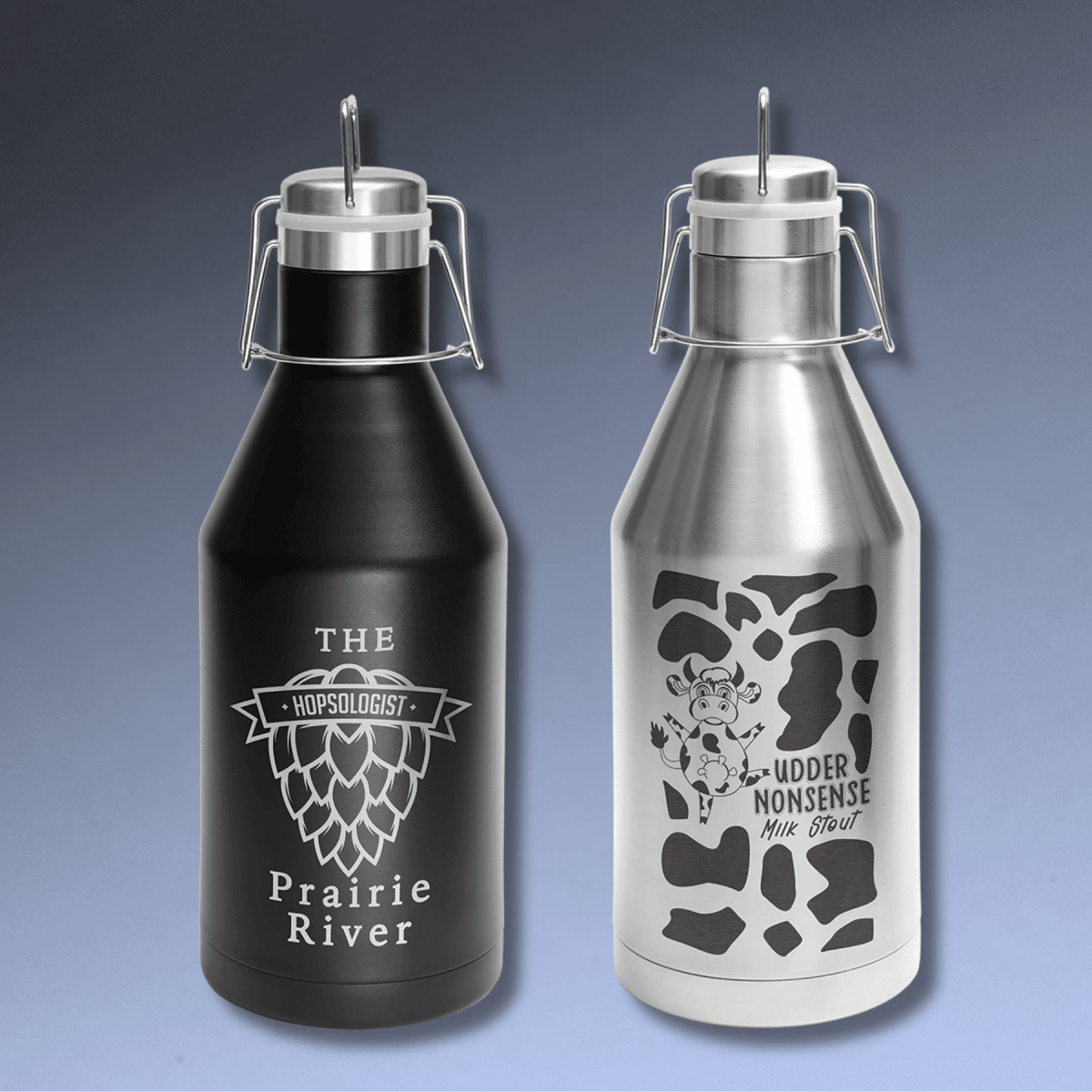 Polar Camel Personalized Growlers - 2x Vaccuum Insulation - Stainless