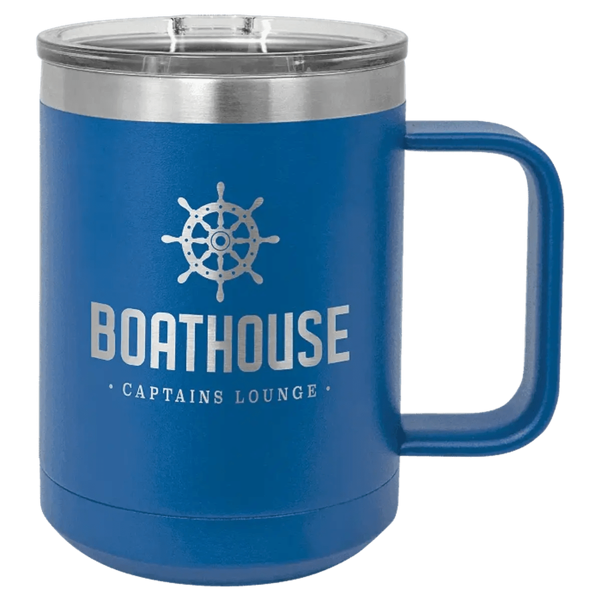 Polar Camel Personalized Travel Mugs - Royal Blue