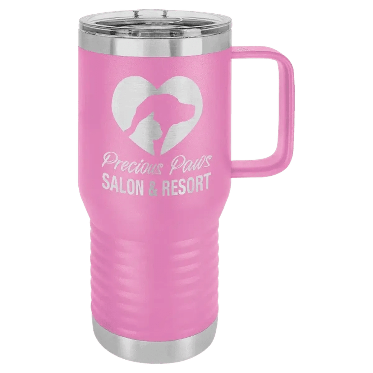 Polar Camel Personalized Travel Mugs - Pink