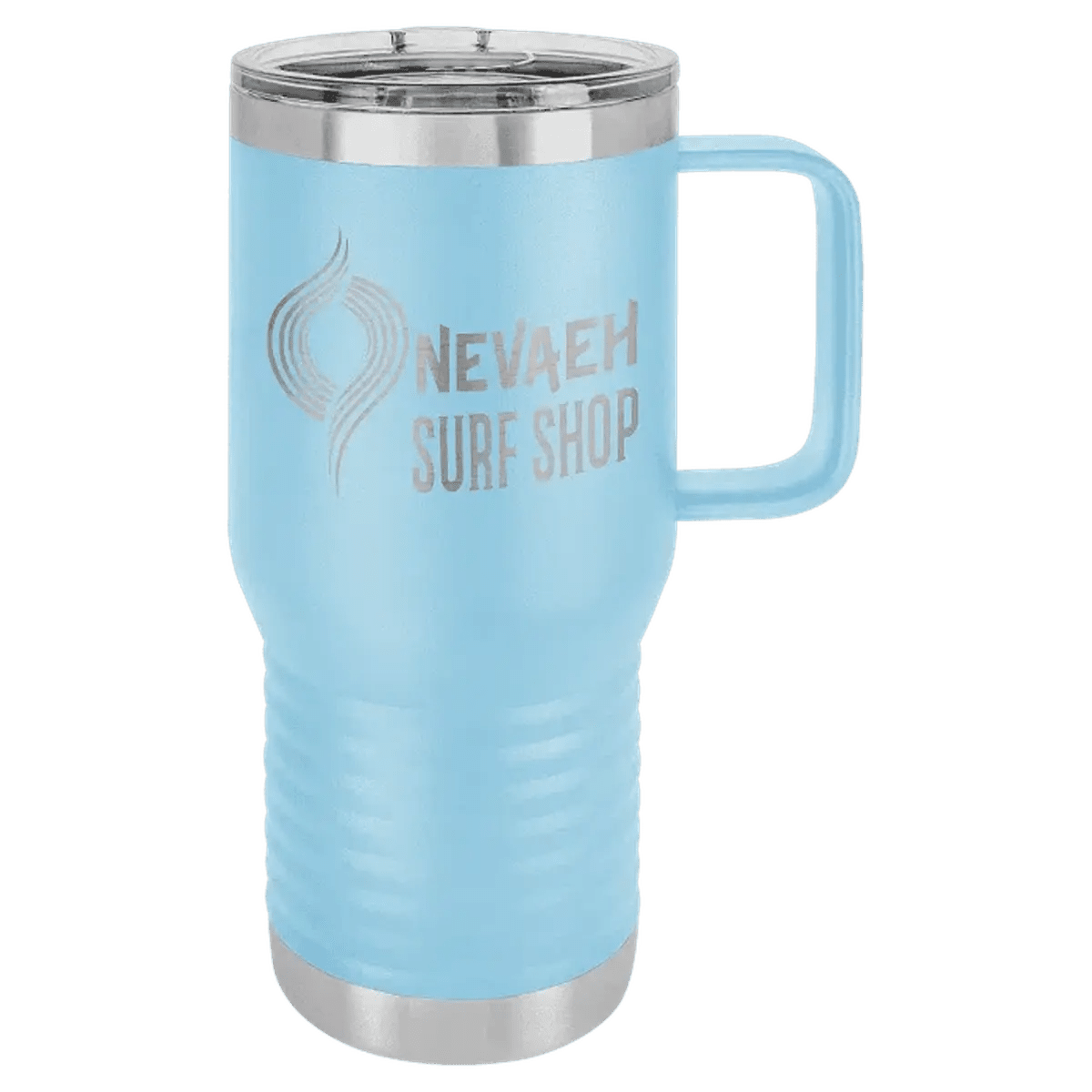 Polar Camel Personalized Travel Mugs - Light Blue