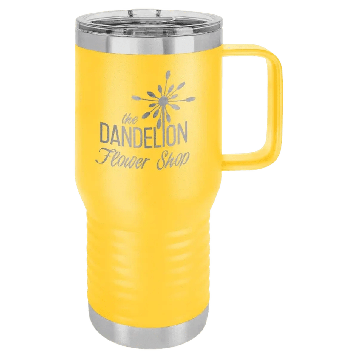 Polar Camel Personalized Travel Mugs - Yellow
