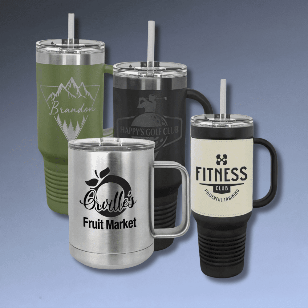Polar Camel Personalized Travel Mugs - Stainless