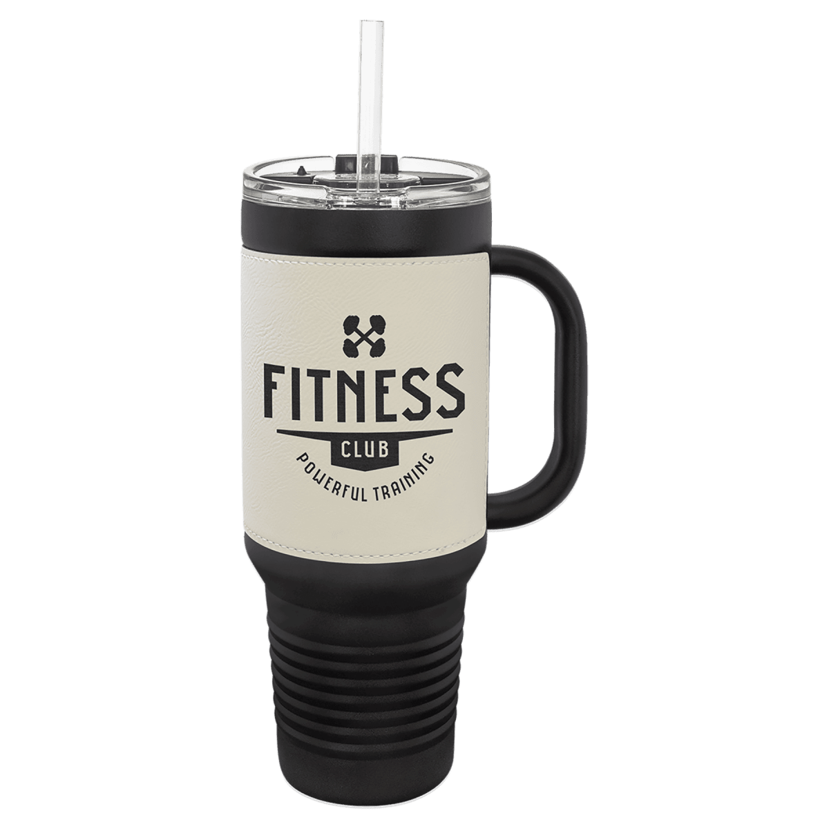 Polar Camel Personalized Travel Mugs - White/Black