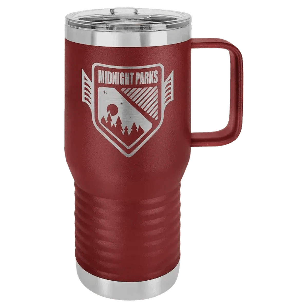 Polar Camel Personalized Travel Mugs - Maroon