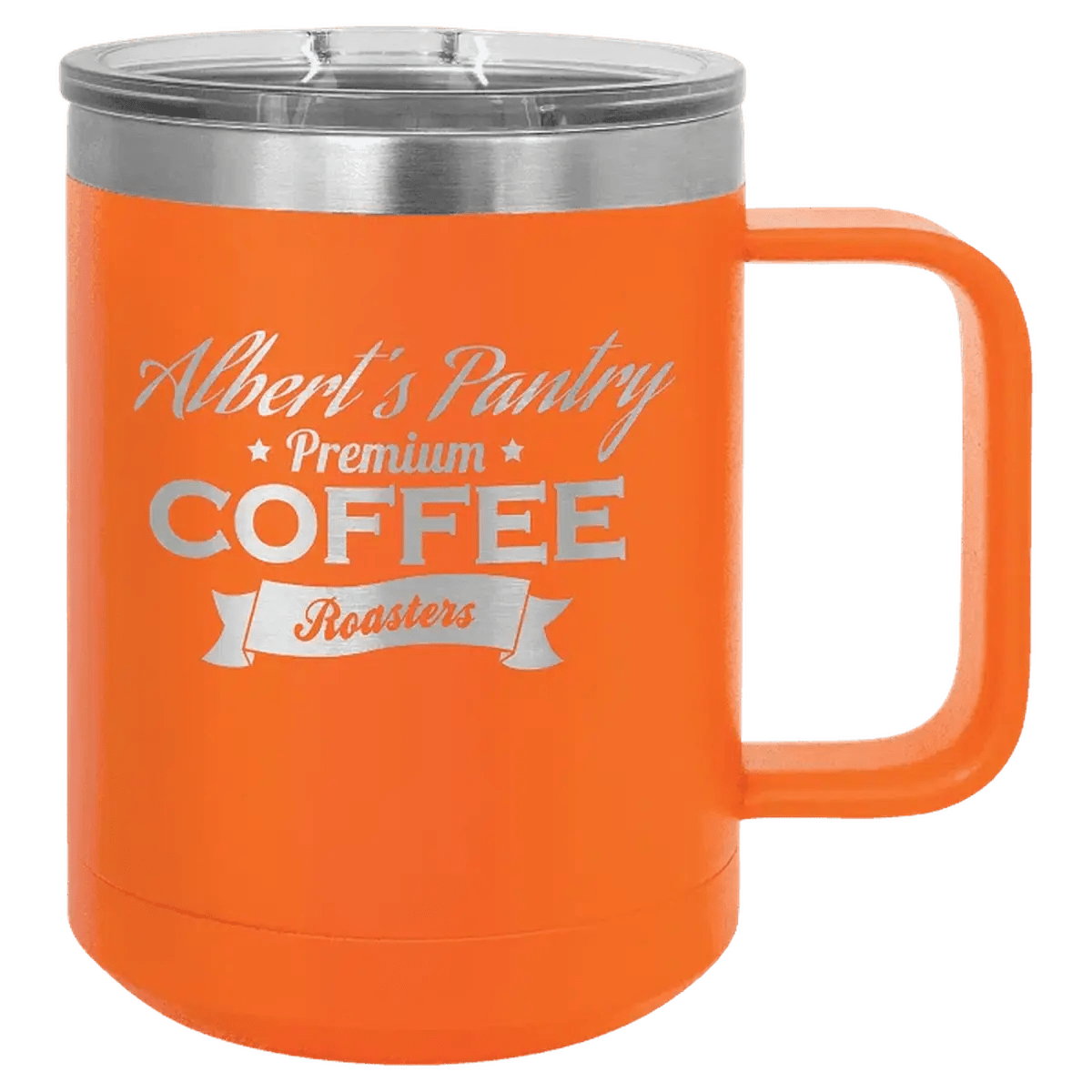 Polar Camel Personalized Travel Mugs - Orange