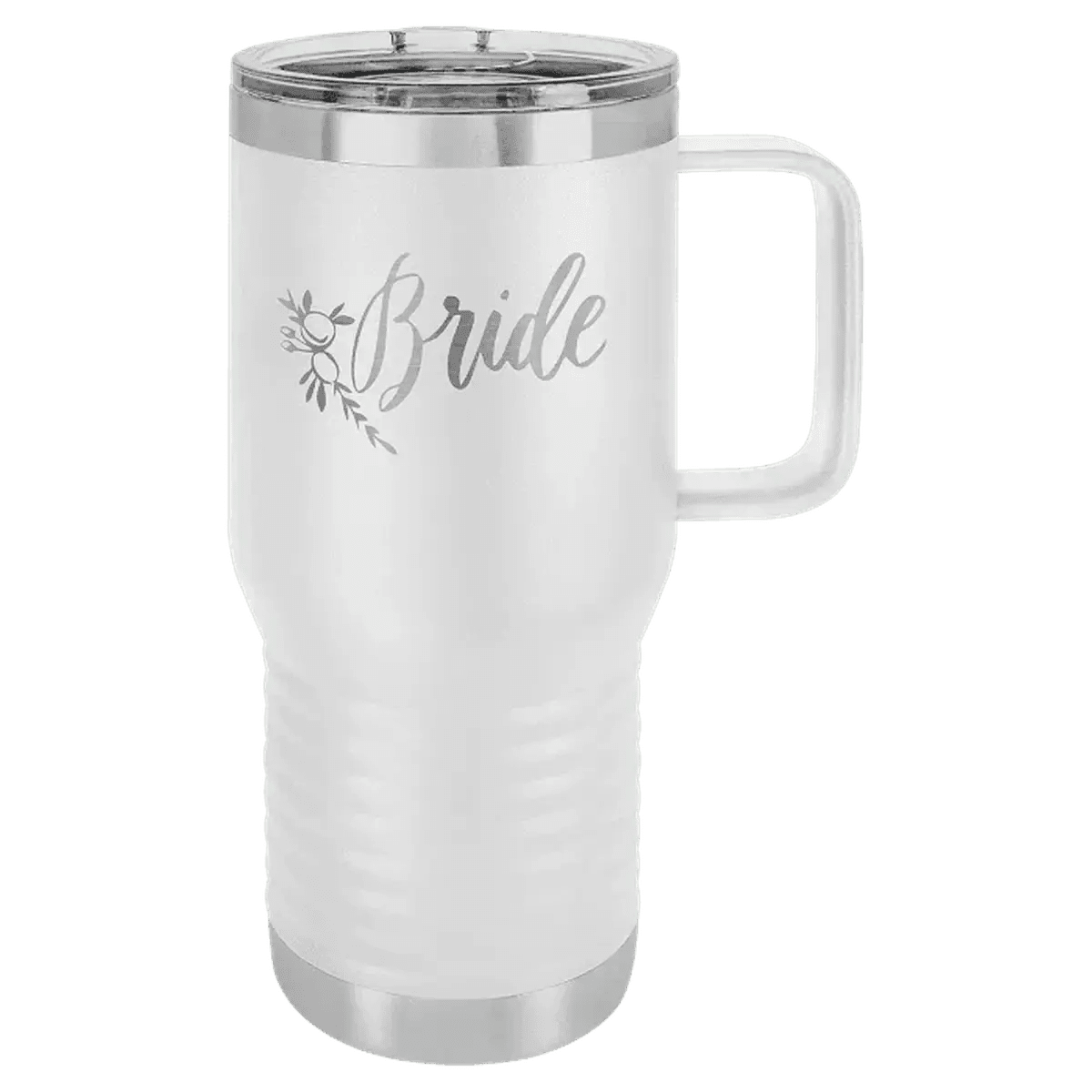 Polar Camel Personalized Travel Mugs - White
