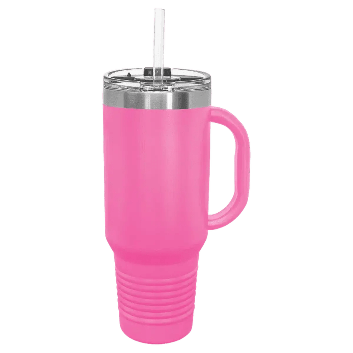 Polar Camel Personalized Travel Mugs - Pink/Black