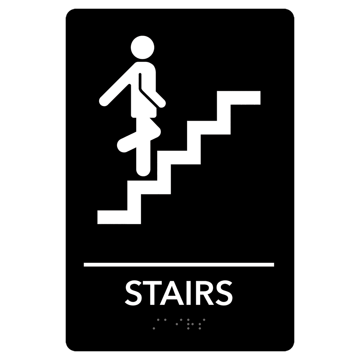 Pre - Designed ADA Signs - Restroom and Access Signs with Braille - Stairs ADA Sign