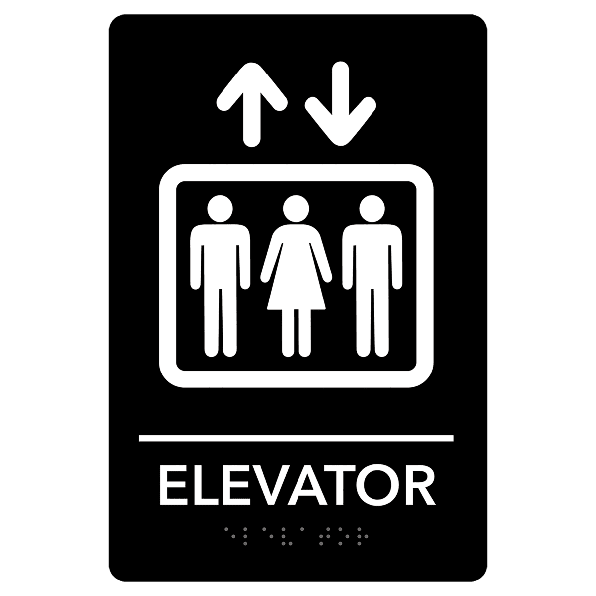 Pre - Designed ADA Signs - Restroom and Access Signs with Braille - Elevator ADA Sign
