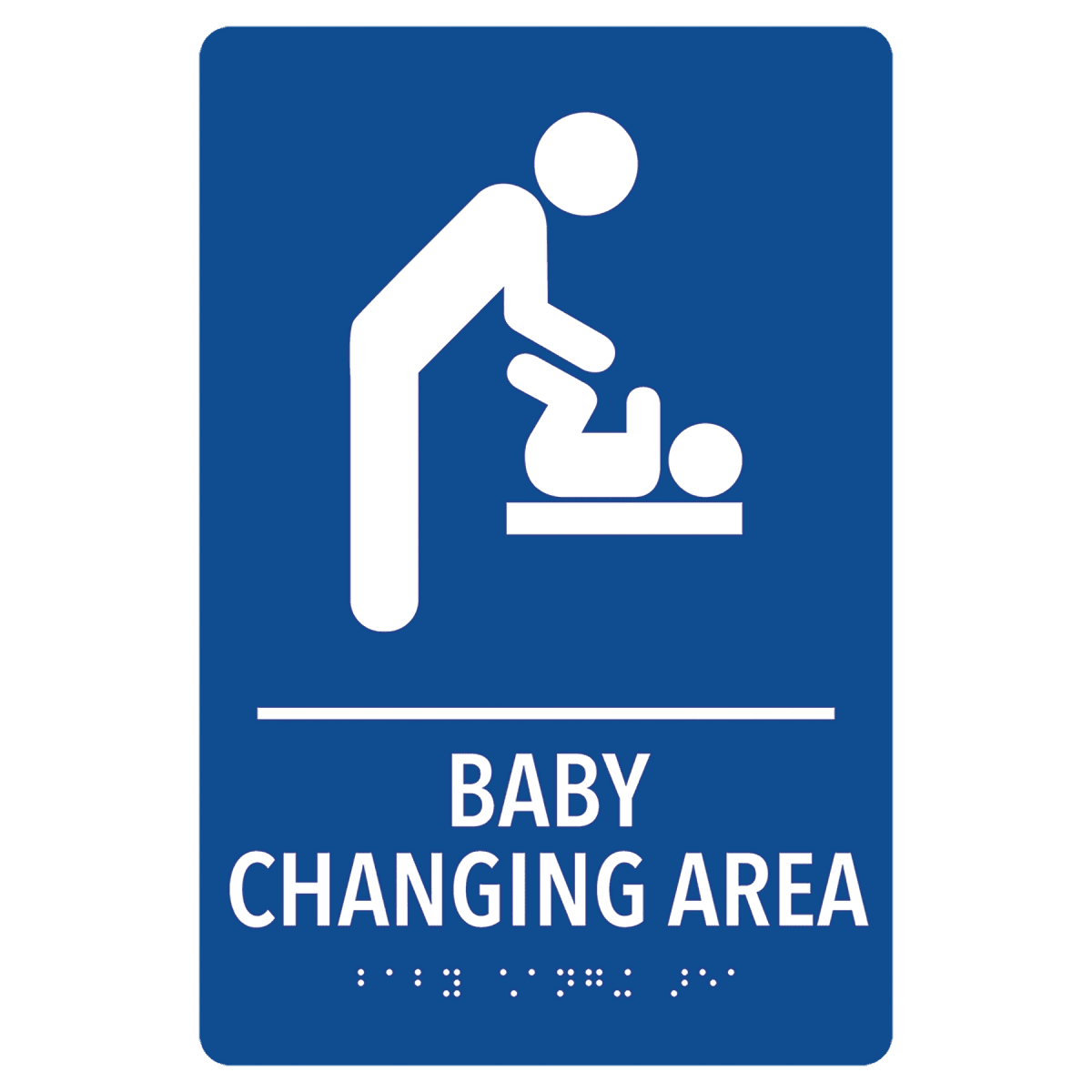 Pre - Designed ADA Signs - Restroom and Access Signs with Braille - Baby Changing Area ADA Sign