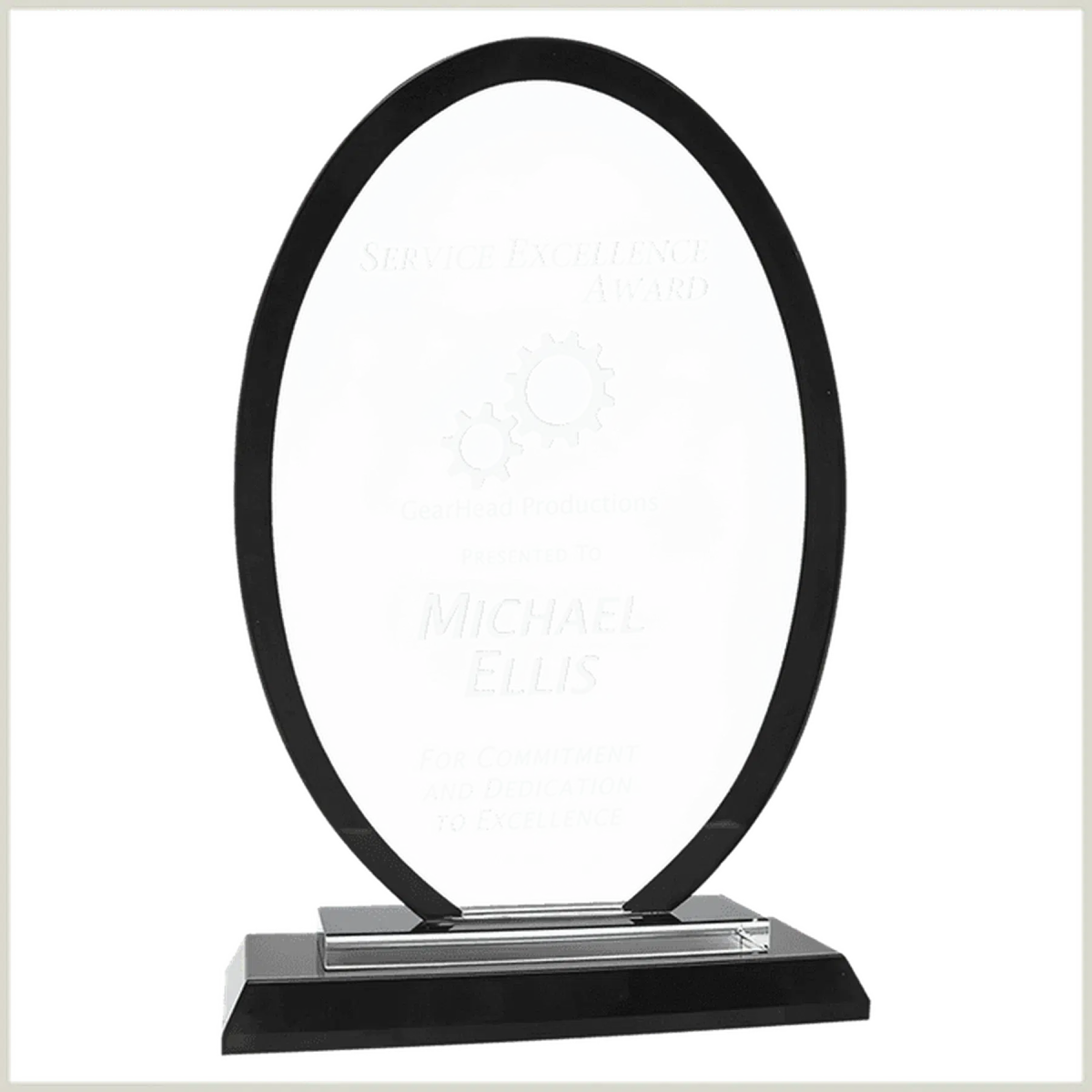 Premier Black Regal Glass with Base - LightForce Laser Engraving, LLC