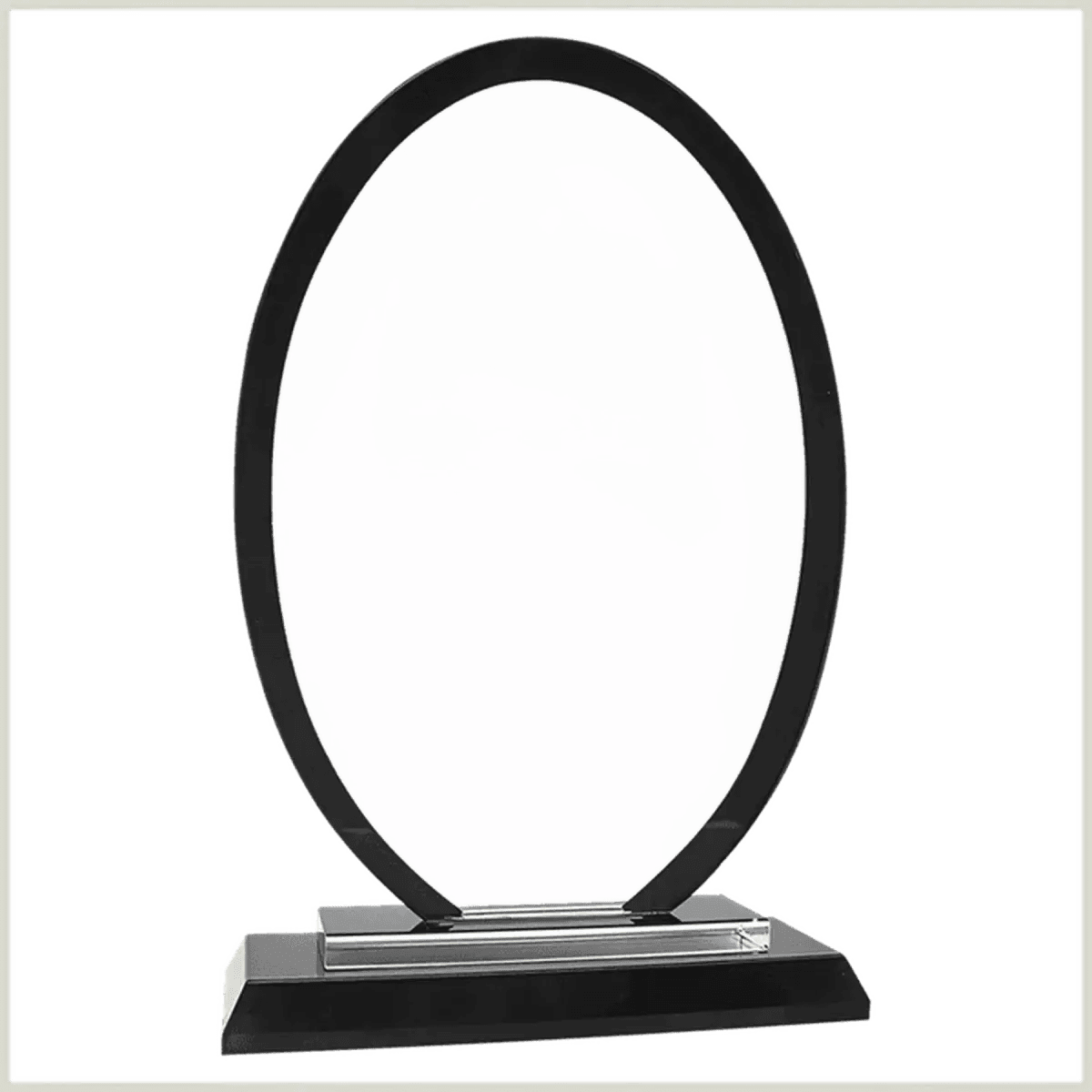 Premier Regal Glass Awards - Custom Engraved Award Recognition - Oval
