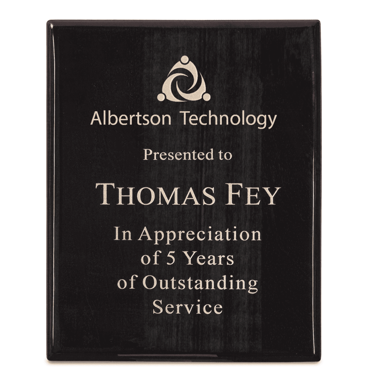 Premium Piano Finish Plaque Boards with Custom Engraving - Black Piano Finish
